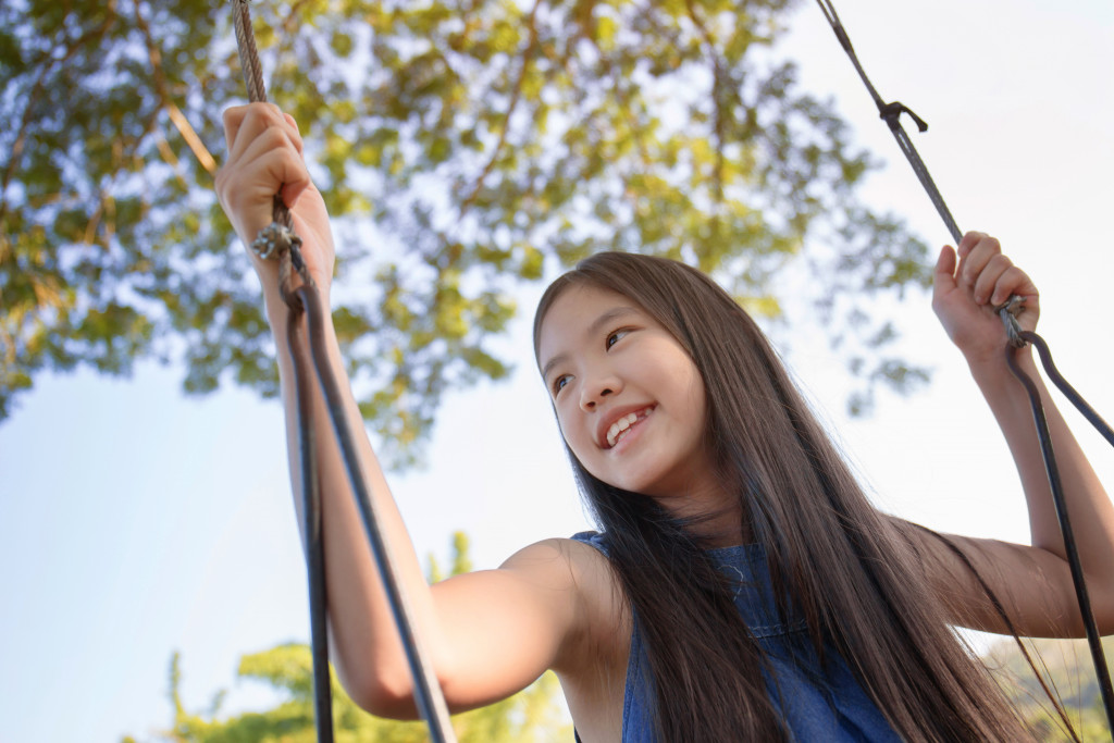 girl on a swing