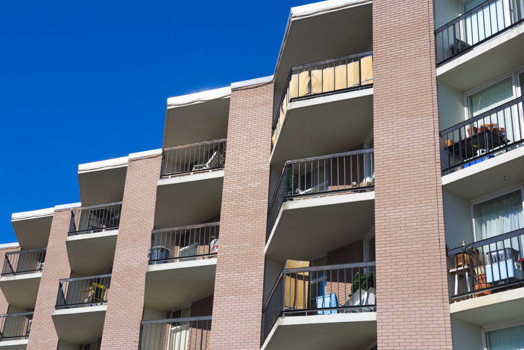 Tall apartment building