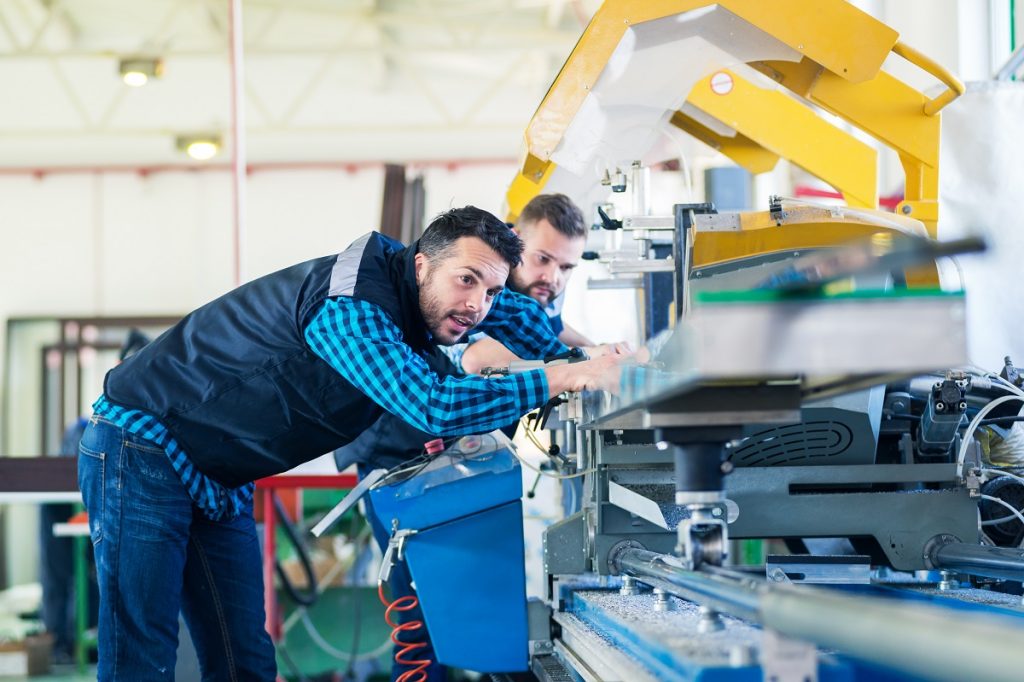 manufacturing employees in factory