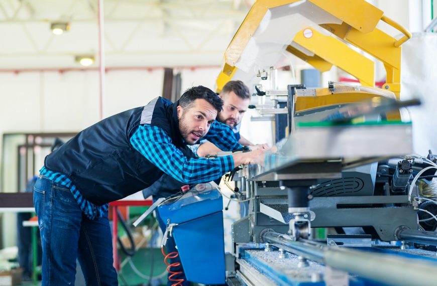 manufacturing employees in factory